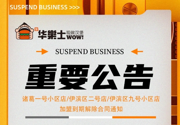 （諸葛一號小區(qū)店，伊濱區(qū)二號小區(qū)店，伊濱區(qū)九號小區(qū)店)加盟到期解除合同通知